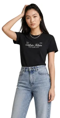 Produktbild von Calvin Klein Jeans 519912 Damen T-Shirt Schwarz : Größe - XS Größe: XS