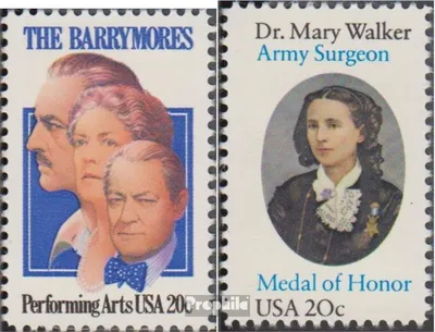 Produktbild von Briefmarken USA 1982 Mi 1592,1593 (kompl.Ausg.) postfrisch Barrymore