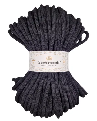 Obrázok produktu pre Bavlnená šnúra 9 mm 50 m, mnoho farieb, priadza na macramé, bavlnená priadza, pletená bavlnená šnúra 9 mm s jadrom, šnúra na macramé, háčkovaná šnúra, šnúra 9 mm