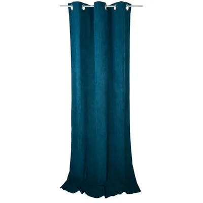 Produktbild von TOM TAILOR Blickdichter Ösenvorhang CASUAL CORD Petrol 140 x 245 cm