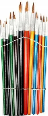 Produktbild von Konische Pinsel für Aquarellfarben 12 Stück