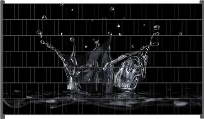 Produktbild von Wallario Zaunsichtschutz mit Motiv Aufspritzendes Wasser für Ein- und Doppelstabmatten Zäune in der Größe 250 x 140 cm