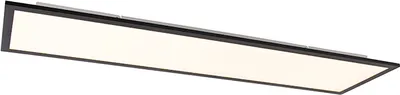 Zdjęcie produktu dla Nowoczesna lampa sufitowa czarna 120 cm z wbudowanym LED z regulacją barwy - Liv