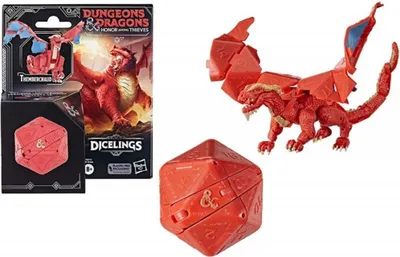 Dungeons & Dragons Dicelings – Drago Verde, Action Figure 2-in-1 Che Si Trasforma In D20 Collezionabile