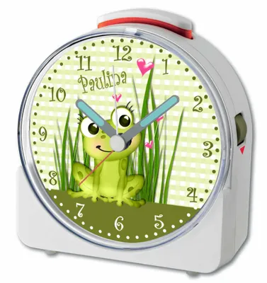 Produktbild von Kinder Wecker Motiv Frosch Kinderwecker weiß