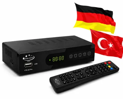 Produktbild von Türkische TV Sat- Receiver Golden Interstar HD FTA S2 Pro Full HDTV Vorprogrammiert Deutsch/Türkisch Astra + Türksat HDMI LAN USB