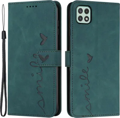 Produktbild von Samsung Galaxy A22 5G Hülle - Coverup Smile Klapphülle - Grün