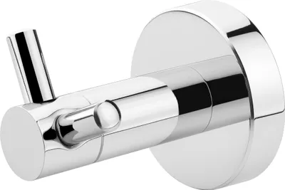 Produktbild von Balneo | Doppelter Handtuchhaken Edelstahl silber CHROM | Badezimmerhaken QUBE Rostfrei | Wandhaken für Badezimmer