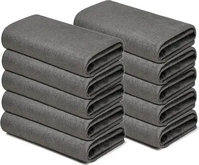Produktbild von Microfasermatjes Waschbar - 10 Stück - Verdickte Zauberwischlappen - 20 x 25 cm - Schwarz