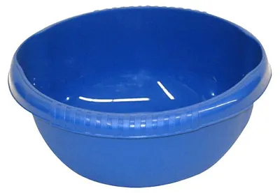 Produktbild von Blaue Schüssel Ø24 cm EUROHOME® – aus Kunststoff, 24x24x9,7cm – perfekt für Küche und Camping