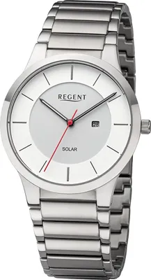 Produktbild von Regent Armbanduhr Herren Metall Analog Uhr silber Metallarmband URBA725