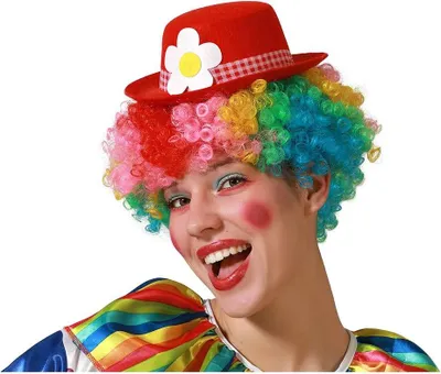Produktbild von Atosa Filz Clown Hut Kostüm Mehrfarbig  Mehrfarbig One Size