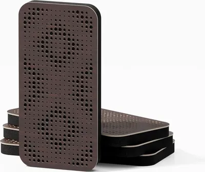 Obrázek produktu pro Sada 12 kusů – Tenké akustické panely pro absorbci a difuzi zvuku | Absorbuje zvuk | 46x23 cm | ELYSIUM-18 | Wenge