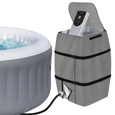 Produktbild von Abdeckung für Whirlpool- und Spa-Heizungspumpen, wasserdicht, staubdicht & isoliert, passend für Außenwanne/Pool, Maße 43×38×54 cm