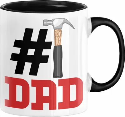 Produktbild von Handwerker Nummer 1 Dad Vater Tasse Geschenk Handwerker Papa Geschenkidee Bester Papa Der Welt Vatertag Lustige Geschenkidee (Schwarz)