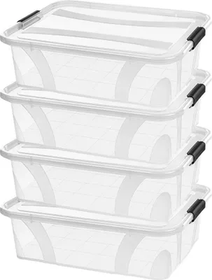 Image de Boîte de rangement Anzio 7 l, lot de 4