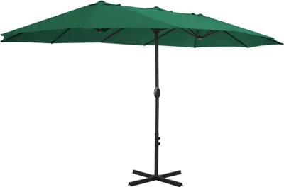 Produktbild von vidaXL Sonnenschirm mit Aluminium-Mast 460x270 cm Grün