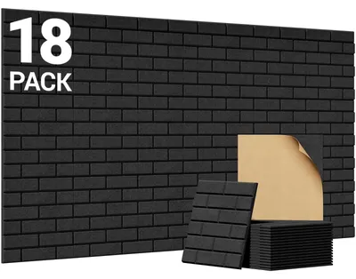 Obrázok produktu pre Akustické panely - Samolepiace - 18 kusov - 30 x 30 x 0,9 cm - Zvuková izolácia - 3D dizajn