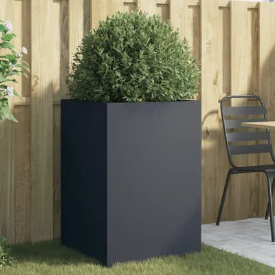 Image de vidaXL Bac à plantes Anthracite 52x48x75 cm Acier