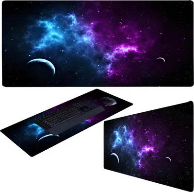 Zdjęcie produktu dla Podkładka mata gamingowa na biurko dla gracza XXL 80 x 40 cm - galaktyka