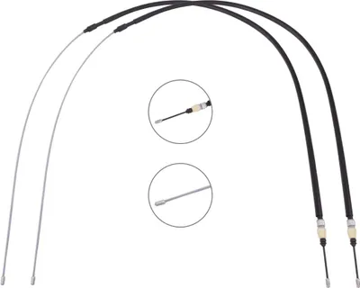 Produktbild von RIDEX Handbremsseil Seilzug Feststellbremse passend für PEUGEOT 207 (WA, WC) Hinten 124C1457