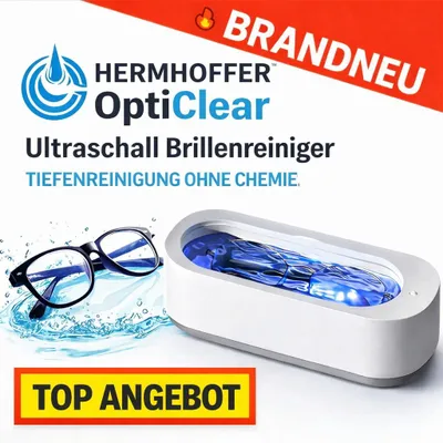 Obrázek produktu pro Hermhoffer™ OptiClear Ultrazvukový čistič brýlí Čisticí zařízení bez chemikálií