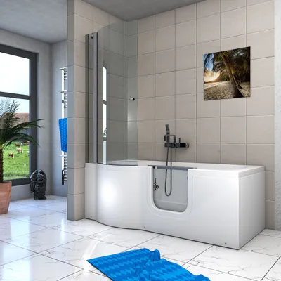 Produktbild von Seniorendusche und Badewanne mit Tür S12D-R-EA Dusche 85x170cm