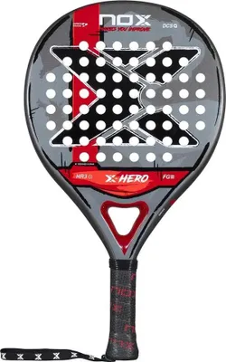 Zdjęcie produktu dla Nox X-hero Red 2026 - rakieta do padel'a, kolor: czerwony, waga: 350-360 gramów, seria: Silver