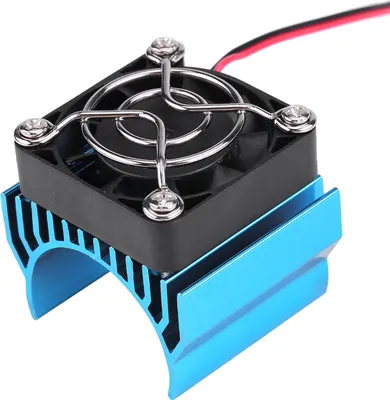 Obrázok produktu pre Chladič s chladiacim ventilátorom pre elektrické RC autíčko v mierke 1/10 s motorom 540/550/3650 (modrý)