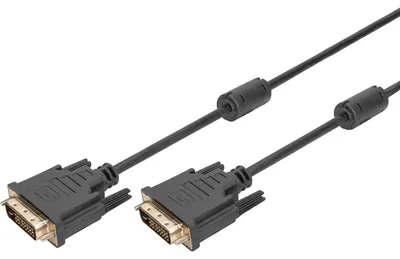 Produktbild von Assmann AK-320101-100-S DVI Videokabel für Videogerät, Notebook, Monitor, TV, Projektor - 10 m - ja - 1 x DVI-D Stecker Digital Video - 1 x DVI-D Stecker Digital Video - Vernickelt - Schwarz