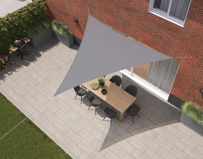 Produktbild von Kopu® Sonnensegel Dreieck 4x4x4 m Wasserdicht 230 Gramm - Grau