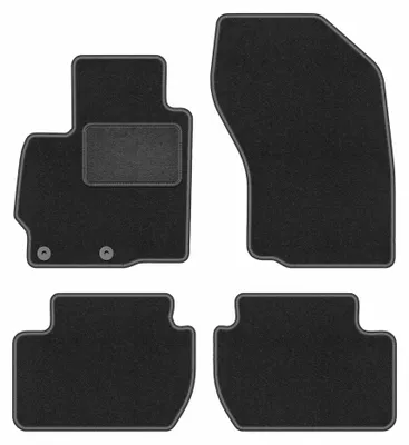 Produktbild von Velours-Fußmatten für Mitsubishi Outlander II 2006-2013 (Crossover) – 4-tlg, Graphit, passgenau – Wielganizator LUX
