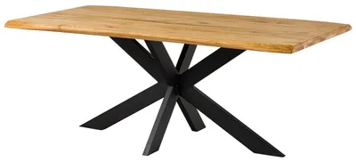 Immagine prodotto di MASSIVMOEBEL24 | tavolo da pranzo in legno di Quercia Selvatica 200x100x77 marrone oliato SEATTLE #01