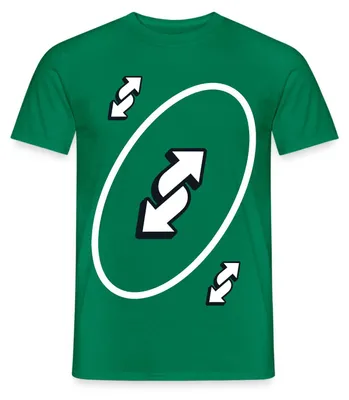 Produktbild von Spreadshirt UNO Karten Kostüm Richtungswechsel-Karte Karneval Männer T-Shirt, XXL, Kelly Green