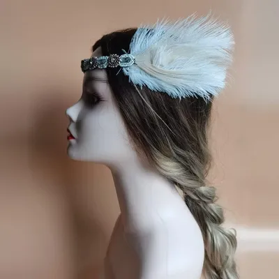 Obrázok produktu pre Čelenka v štýle flapper s pierkami
