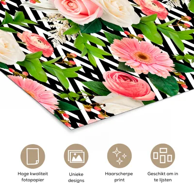 Produktbild von MuchoWow® Poster Blumen - Rosen - Rosa 40x60 cm - Plakate für die Wand - Poster Babyzimmer