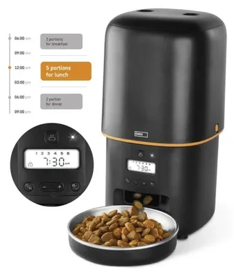 Obrázok produktu pre EMOS Dávkovač krmiva Pet Care, 4 l, čierny