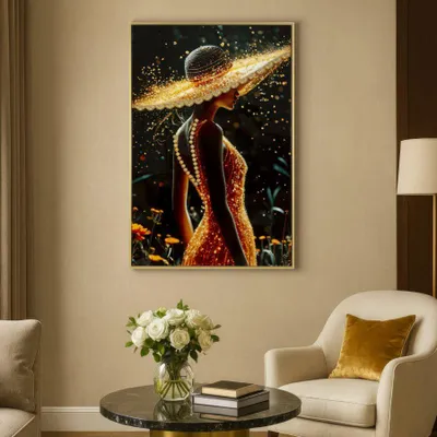 Obrázok produktu pre Lakovaný obraz na plátne s rámom a reliéfmi 62x3,5x92 cm