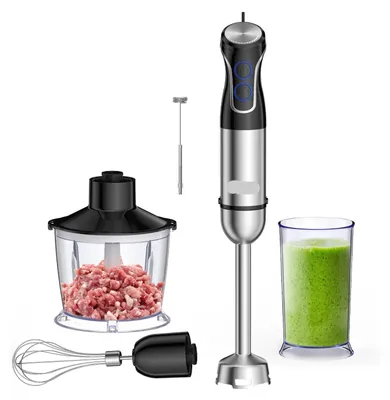 Productafbeelding van Staafmixer - 1500W - Handblender - Blender - 5-in-1 Functionaliteit - RVS Messen - Traploze Snelheid