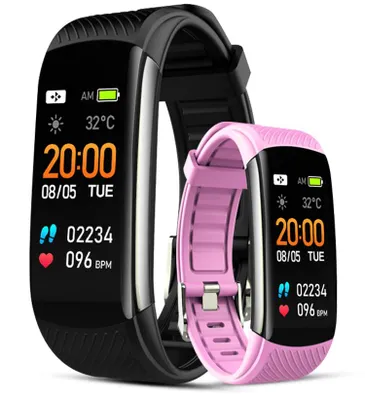 Zdjęcie produktu dla Smartband Giewont czarny Gw200-4 + różowy pasek