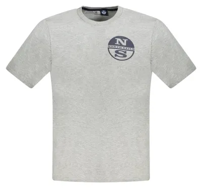 Produktbild von Graues Herren T-Shirt mit Druck und Rundhalsausschnitt – Kurzarm