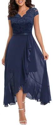 Produktbild von Elegante Abendkleider für Damen, Cocktailkleider mit V-Ausschnitt für Hochzeiten, Brautjungfernkleider