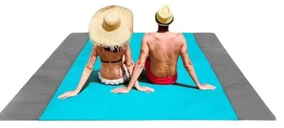 Produktbild von Picknickdecke 200x200 cm, Sanddichte Und Wasserdichte Strandmatte, Ultraleicht Mit Aufbewahrungstasche Für Strand, Camping Und Wanderung