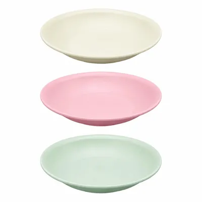 Produktbild von 3er Set Camping Schüssel Kunststoff Wiederverwendbarer Campingteller Ø 18 cm Outdoor Geschirr Picknick Essteller Campinggeschirr Suppenteller