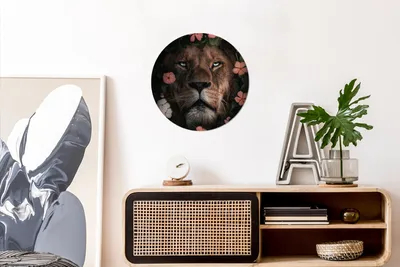 Produktbild von MuchoWow® - Wand Bild - Wohnzimmer - Runde Bilder - Alubilder - Kunst für zu Hause - Aluminium - Wanddekoration