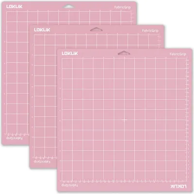 Produktbild von LOKLiK Schneidematte 3er-Pack - Rosa Stoff klebend 30,5X30,5cm
