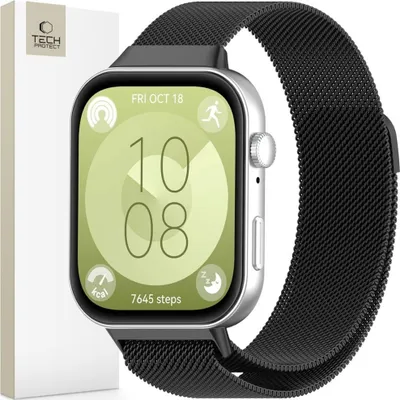 Produktbild von Tech-Protect watch strap MilaneseBandHuawei Watch Fit 3, black
