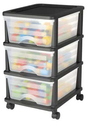 Produktbild von VEVOR Schubladenwagen Schubladenschrank mit 3 Schubladen (17 L/per), rollbarer S