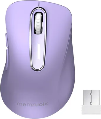 Zdjęcie produktu dla Mysz bezprzewodowa 2,4 GHz, przenośna mysz optyczna 1400 DPI z odbiornikiem mini USB, 5 przyciskami i zasilaniem bateryjnym do laptopa, komputera stacjonarnego, MacBooka