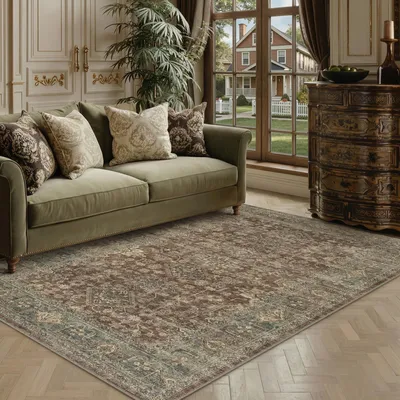 Obrázok produktu pre Vintage koberec 120 x 170 cm - Prateľný a protišmykový do obývačky a spálne